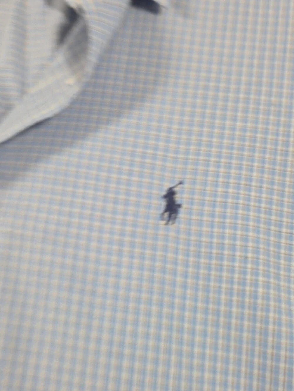 Polo by Ralph Lauren Light Blue Micro-Check Short Sleeve Button-Down Shirt XXL